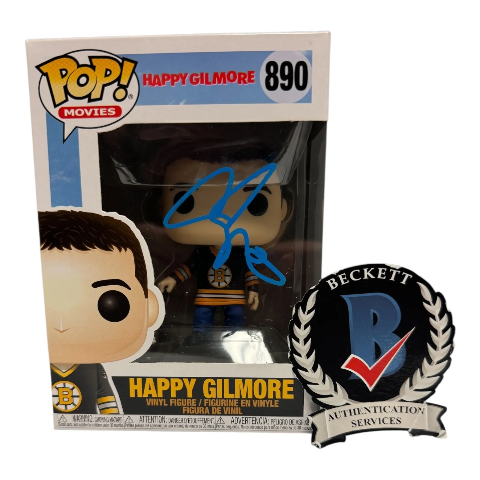 ADAM SANDLER — ADAM SANDLER SIGNED AUTOGRAPH HAPPY GILMORE FUNKO POP 890 BECKETT BAS