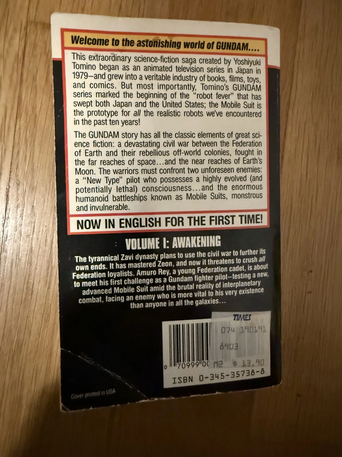 Yoshiyuki Tomino: Gundam Mobile Suit - Awakening (Del Rey 1990), изображение 2