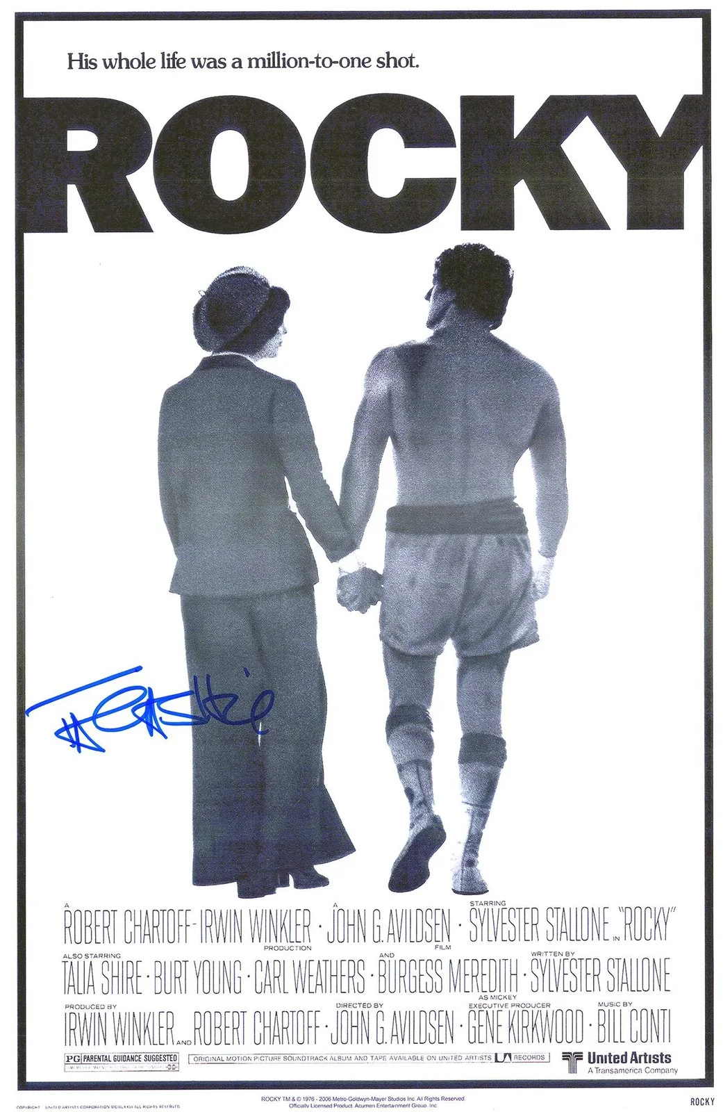 Talia Shire — Talia Shire Rocky Autographed 12" x 18" Movie Poster