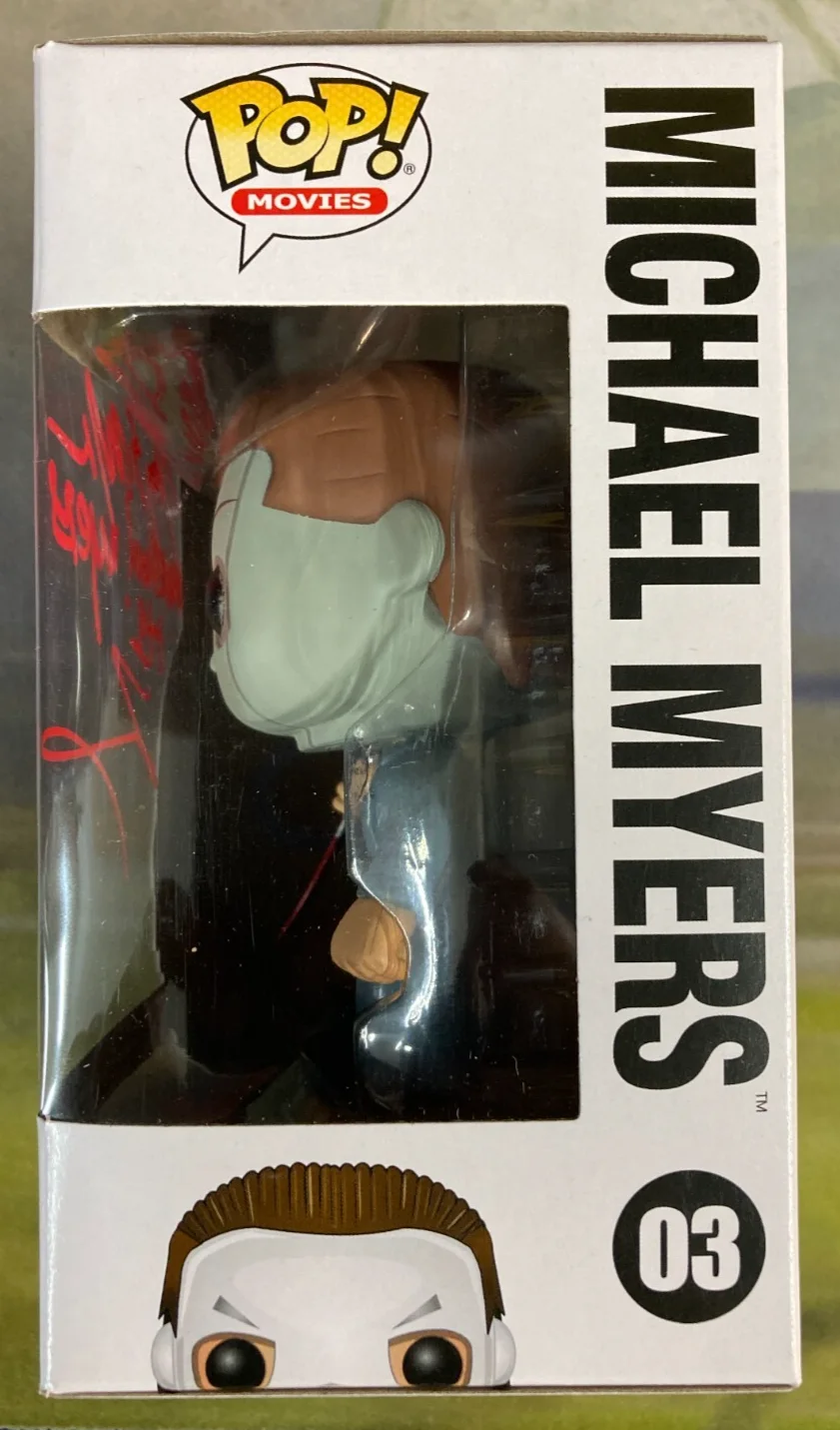 Signed Halloween Michael Myers Funko POP #03 Autograph, image 4