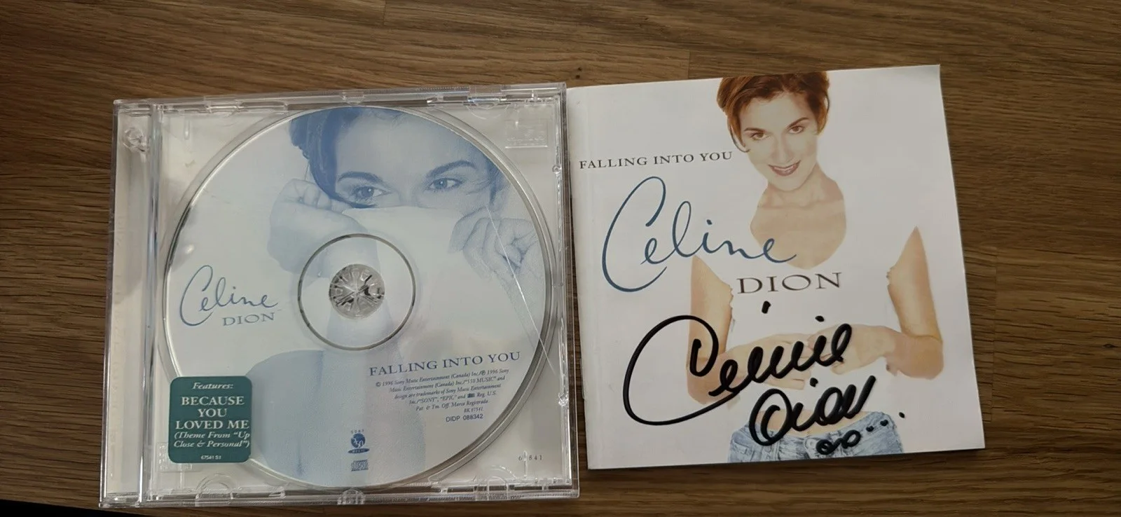 Celine Dion Falling Into You Original Signed CD & Booklet Music Collectible, изображение 3