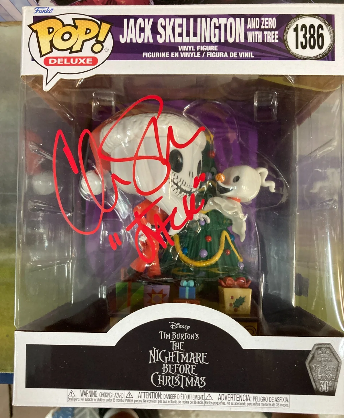 Tim Burton — Signed Nightmare Before Christmas Jack Skellington Funko Pop Chris Sarandon