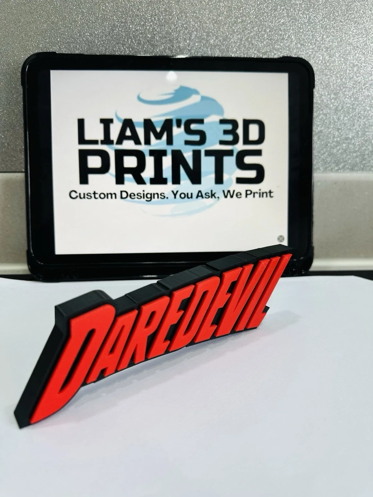 Decorative Daredevil Marvel Self Standing Logo Movie Character Shelf Display, image 2
