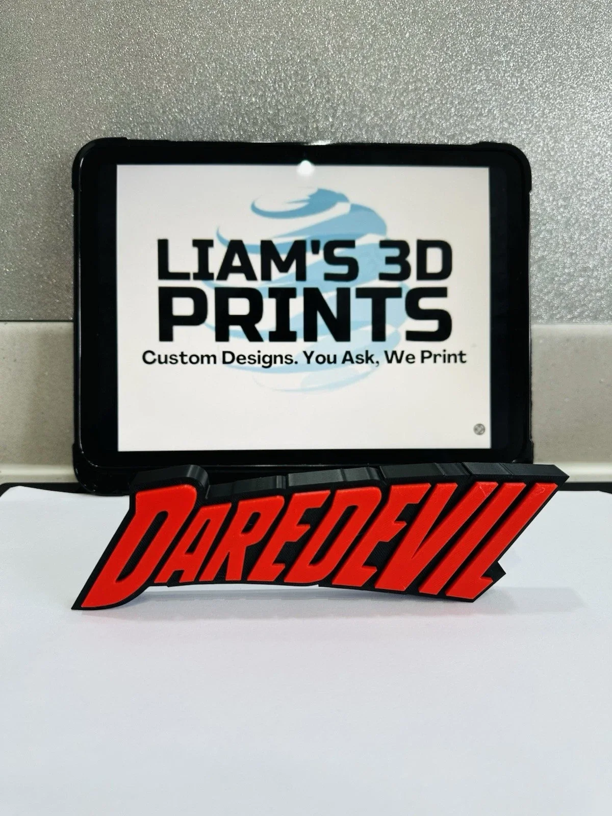 Decorative Daredevil Marvel Self Standing Logo Movie Character Shelf Display, image 3