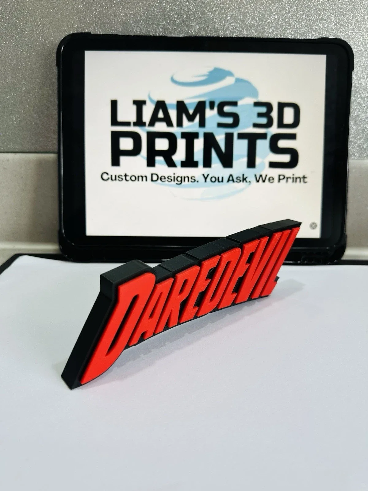 Decorative Daredevil Marvel Self Standing Logo Movie Character Shelf Display, image 4