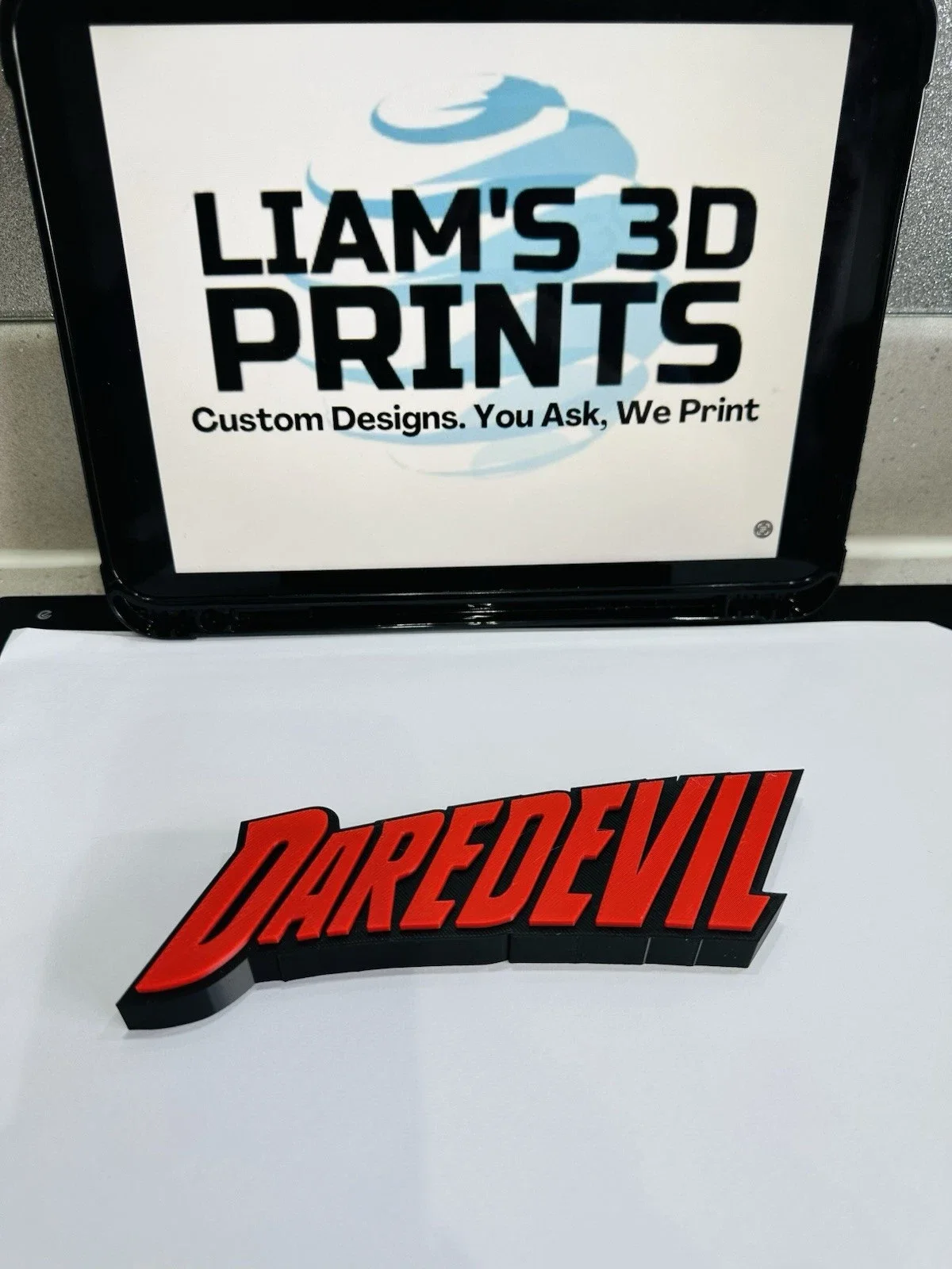 Decorative Daredevil Marvel Self Standing Logo Movie Character Shelf Display, image 5