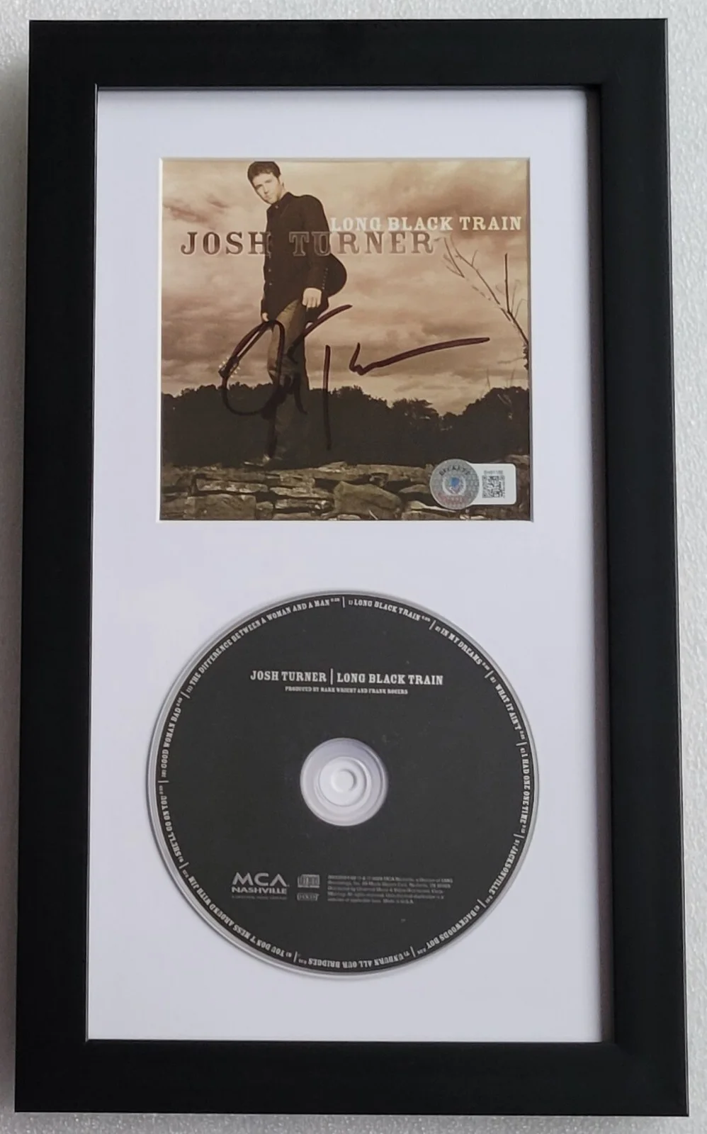 JOSH TURNER AUTOGRAPHED BECKETT BAS COA SIGNED COUNTRY MUSIC SINGER CD DISPLAY, изображение 3