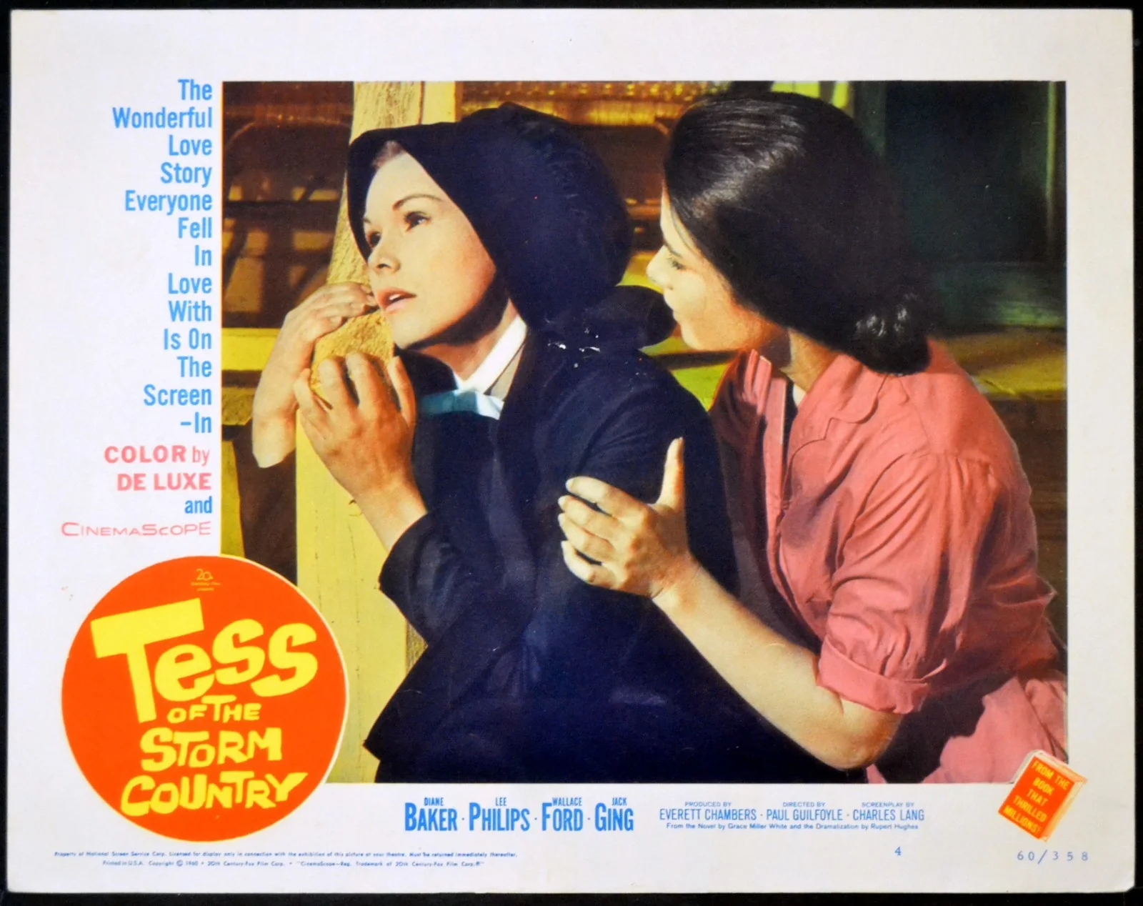 TESS OF THE STORM COUNTRY 1960 Diane Baker, Jack Ging 4 LOBBY CARDS, изображение 3