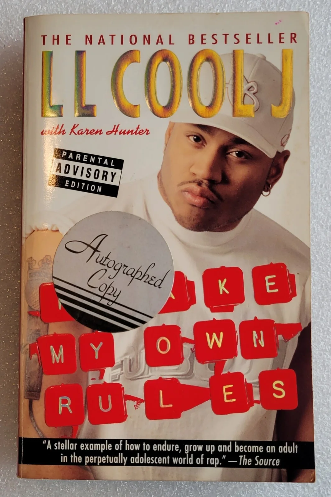 LL COOL J SIGNED BOOK BECKETT BAS COA CERTIFIED AUTOGRAPHED MUSIC RAPPER RAP, image 2