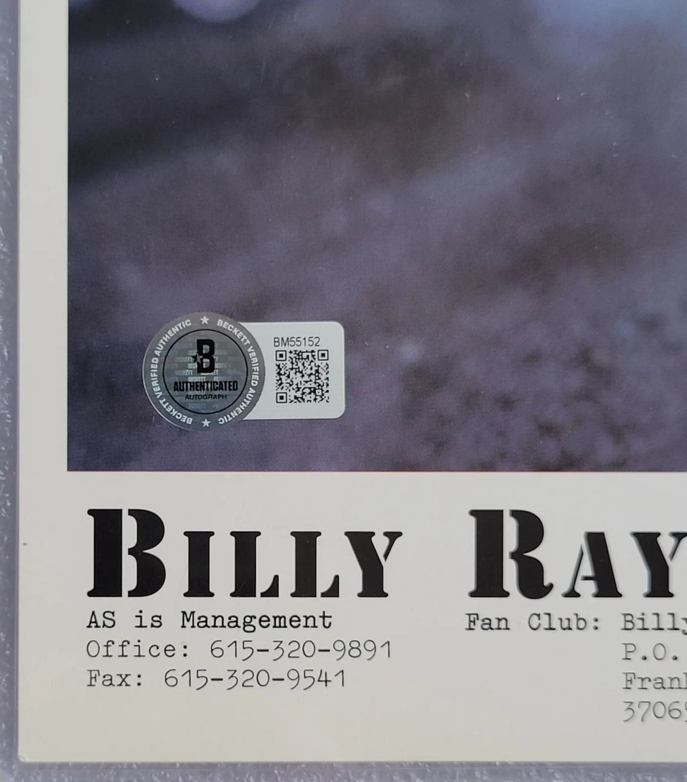 BILLY RAY CYRUS PHOTO AUTOGRAPHED BECKETT BAS COA SIGNED 8X10 COUNTRY MUSIC, изображение 3