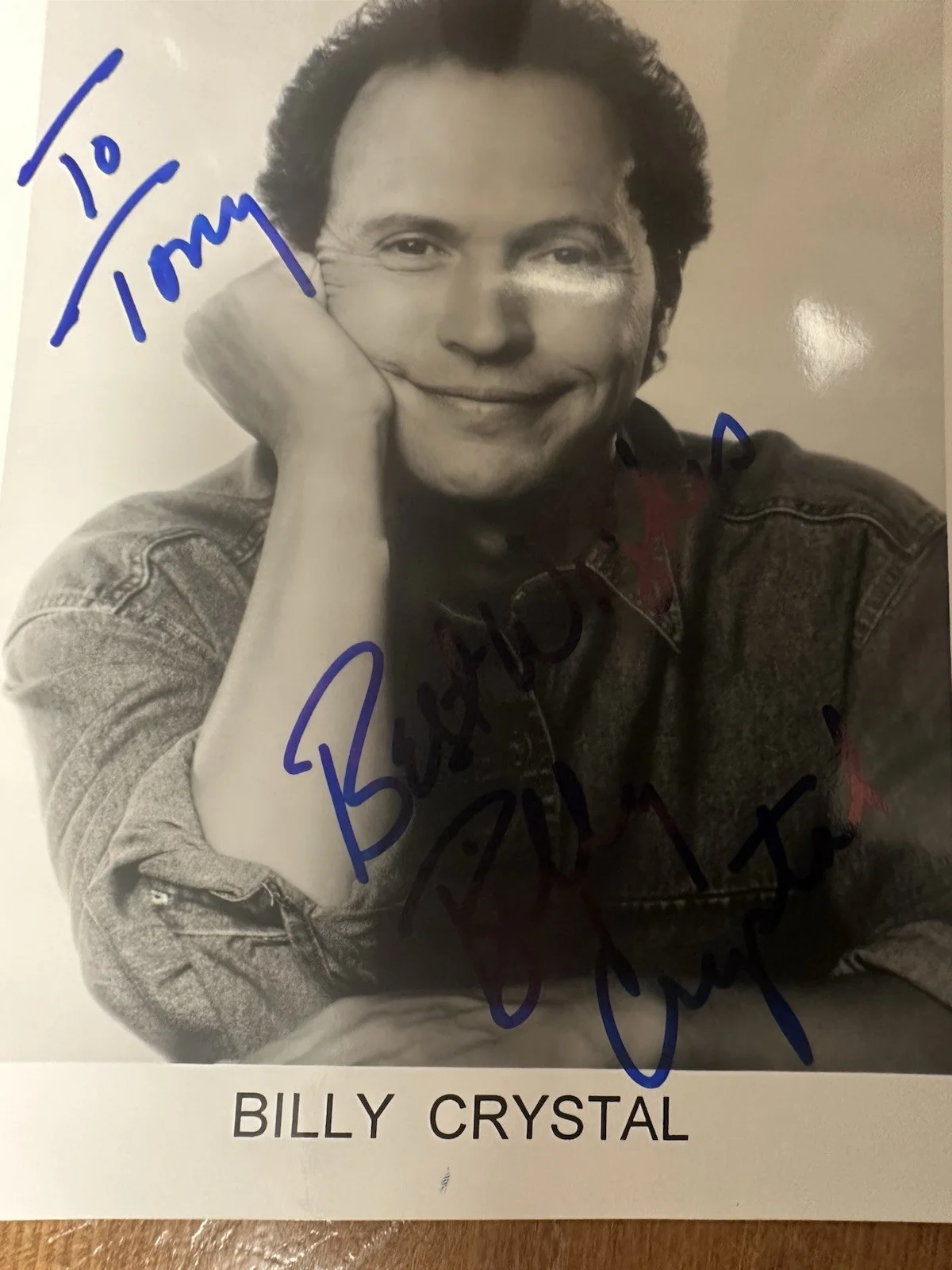 Billy Crystal Autographed 8x10 Black And White photo, image 2