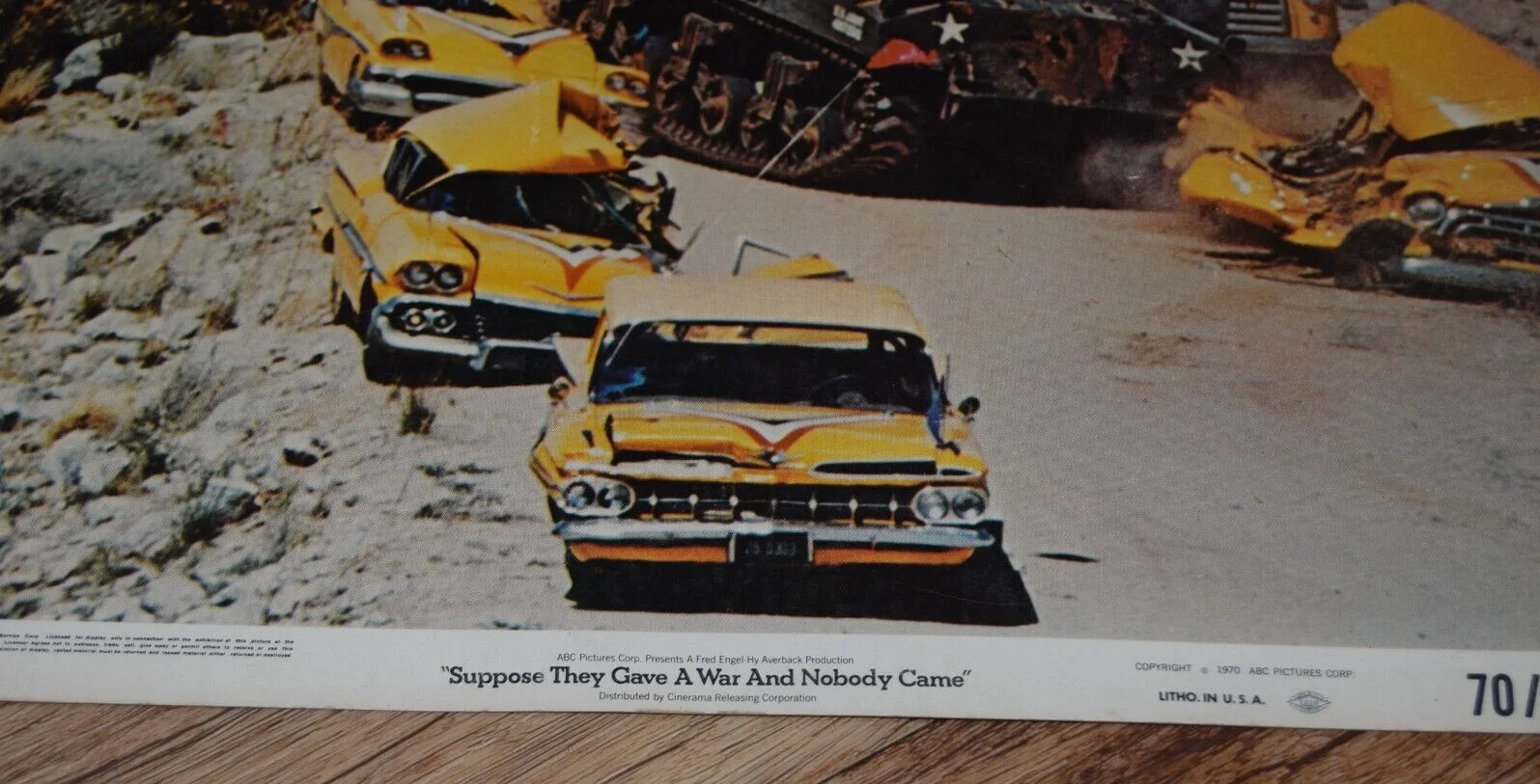 SUPPOSE THEY GAVE A WAR AND NOBODY CAME Original 1970 Lobby Card TONY CURTIS, image 2