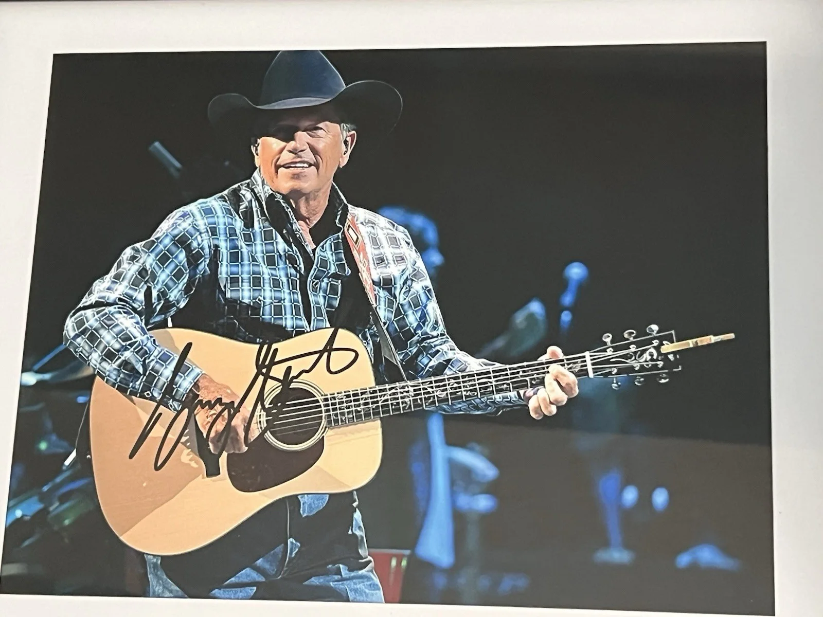 GEORGE STRAIT Autographed signed 8X11.5 Fully Framed photo Country Music Legend, image 3
