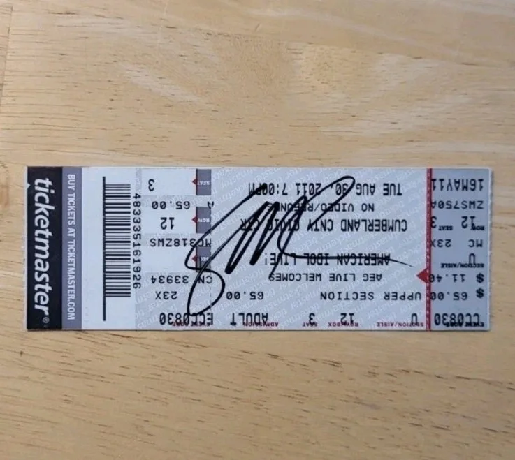 Scotty McCreery Signed Concert Ticket Stub Autograph American Idol Tour, image 2