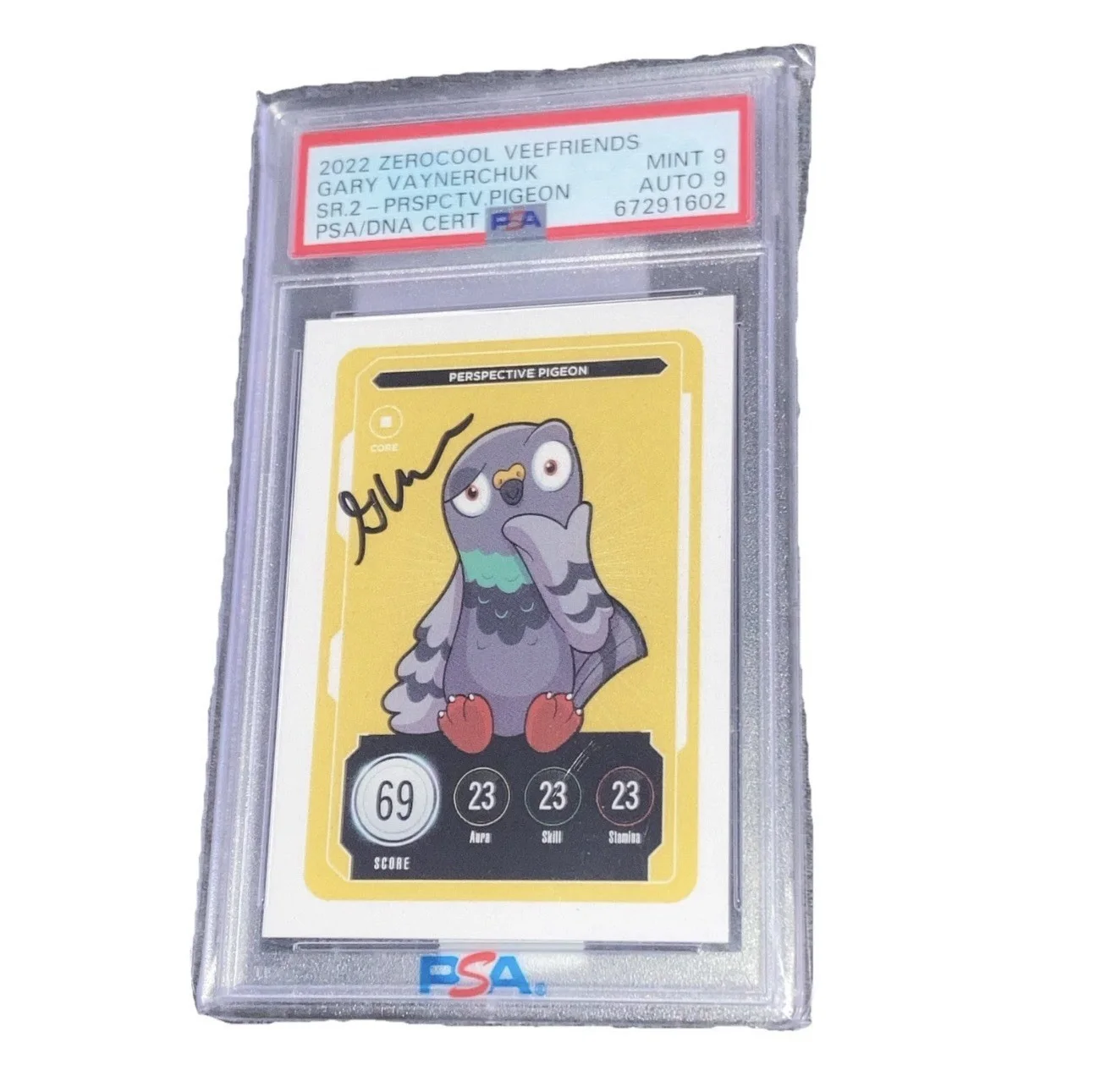 Gary Vaynerchuk — Gary Vaynerchuk Signed Vee Friends Perspective Pigeon VeeFriends Card PSA DNA