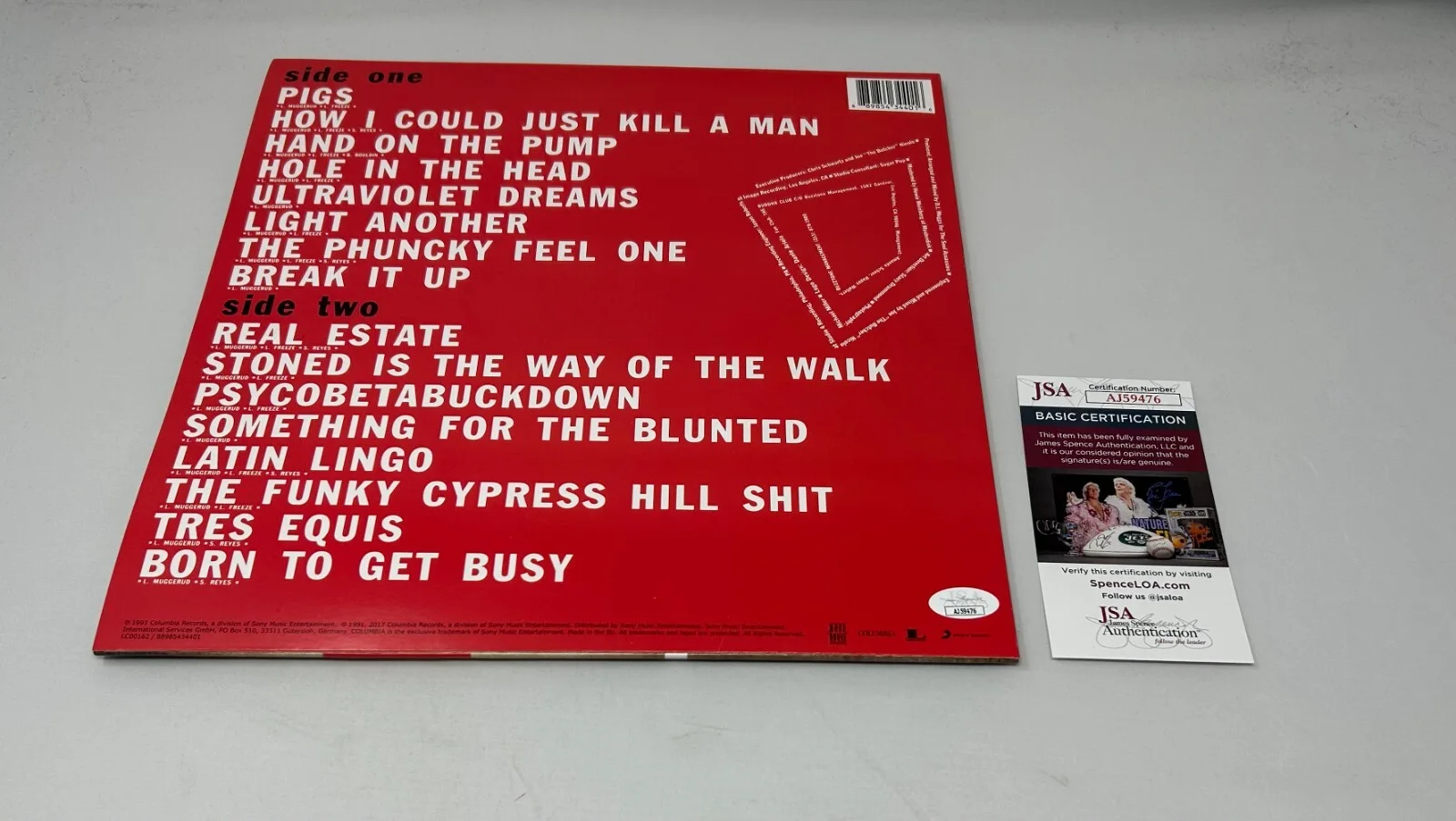 B-Real signed Cypress Hill Album JSA COA, image 2