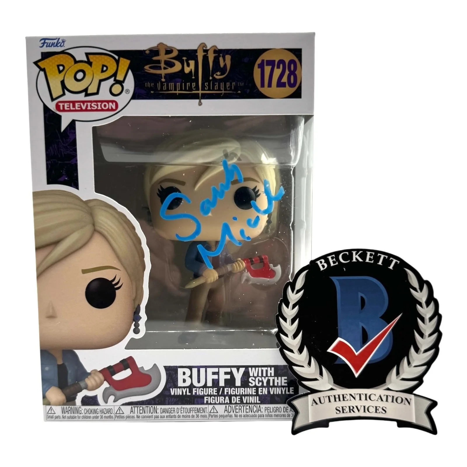 Sarah Michelle Gellar — Sarah Michelle Gellar Signed Autograph Buffy Funko Pop 1728 Beckett BAS