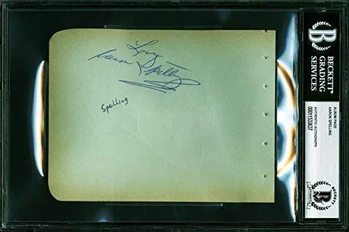 Aaron Spelling — Aaron Spelling Charlie's Angels "Love" Signed 4.5x5.75 Album Page BAS Slabbed, изображение 3