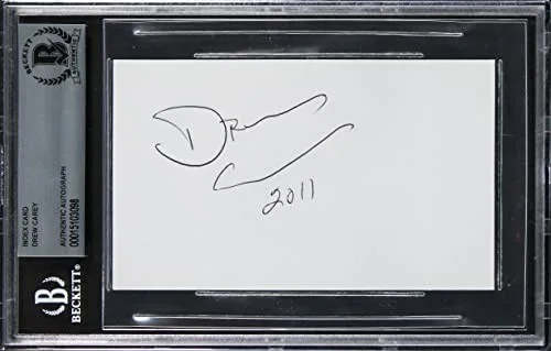 Drew Carey — Drew Carey The Price Is Right "2011" Authentic Signed 3x5 Index Card BAS Slab 3, image 3