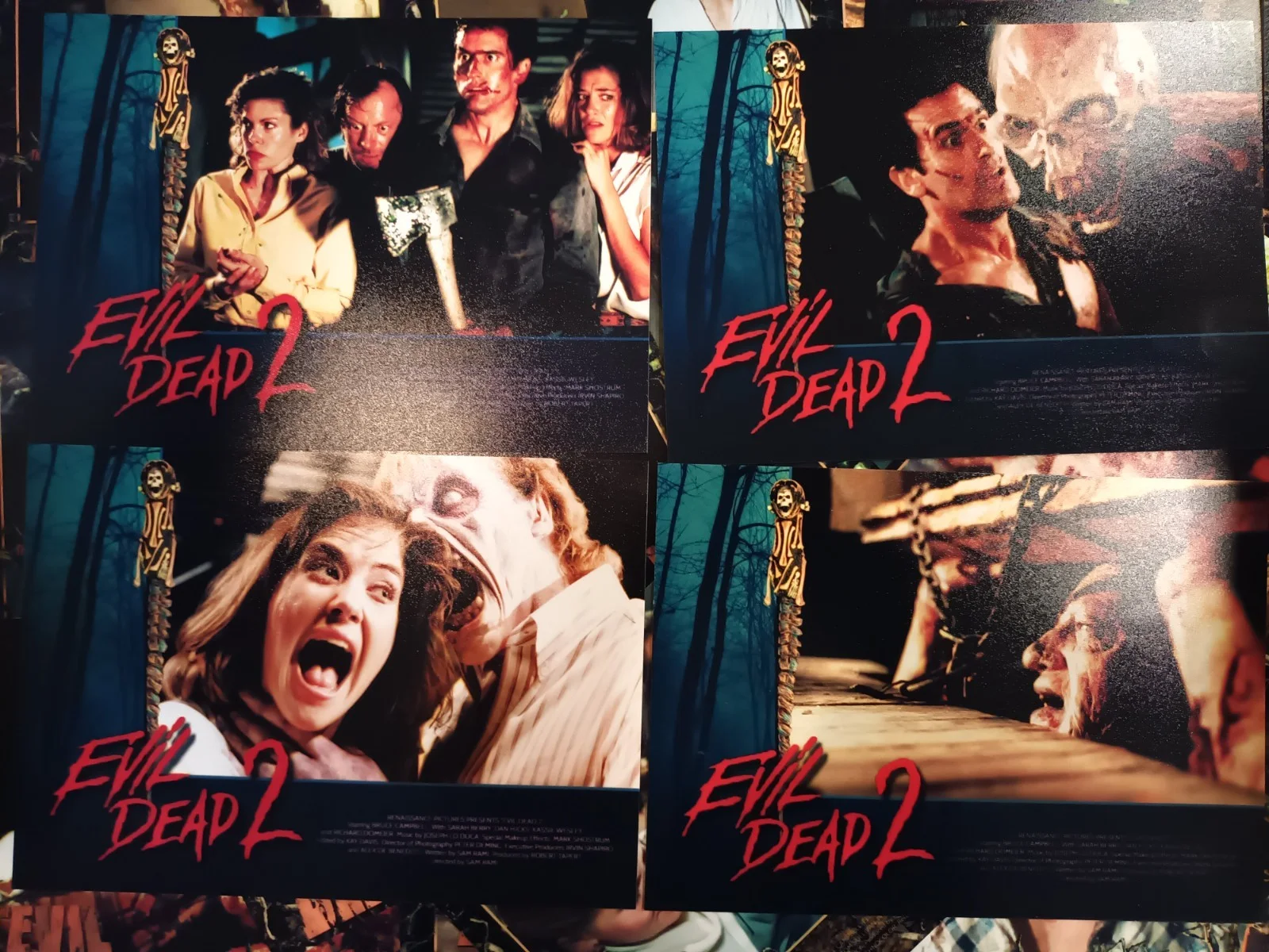 Evil Dead 2: Dead By Dawn. 12 Glossy 7x5ins Unofficial Lobby Cards. New., image 4
