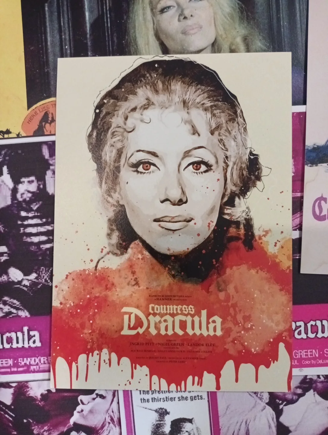 Countess Dracula - Hammer Horror. 14 Lobby Cards/3 Bookmarkers/2 Art Cards. New, изображение 2