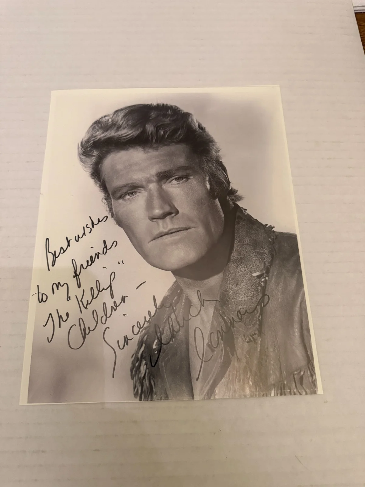Chuck Connors — Vintage Chuck Connors Actor Autographed Photograph