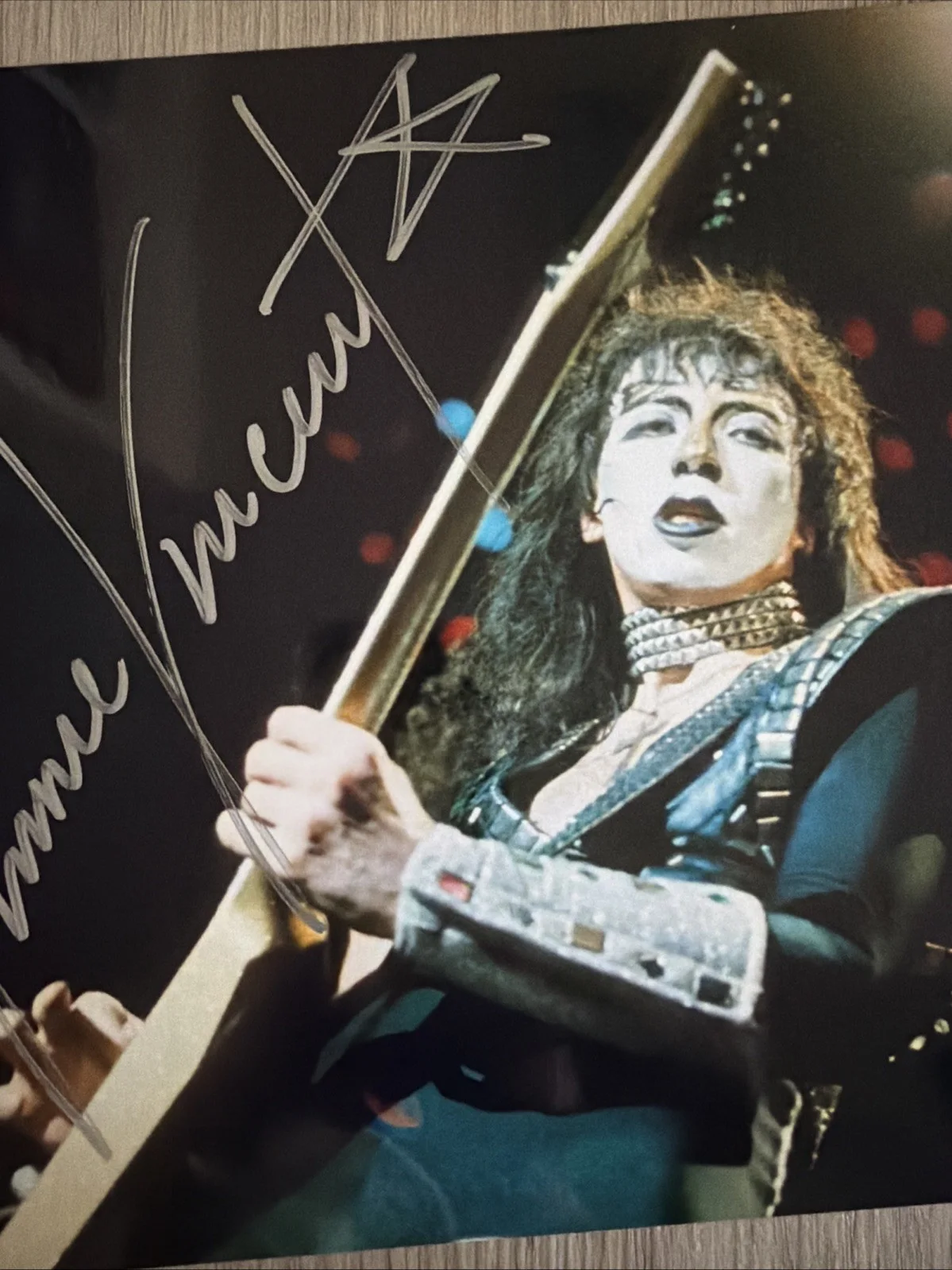 Kiss Vinnie Vincent signed 8x10 Great Condition Autograph, image 3