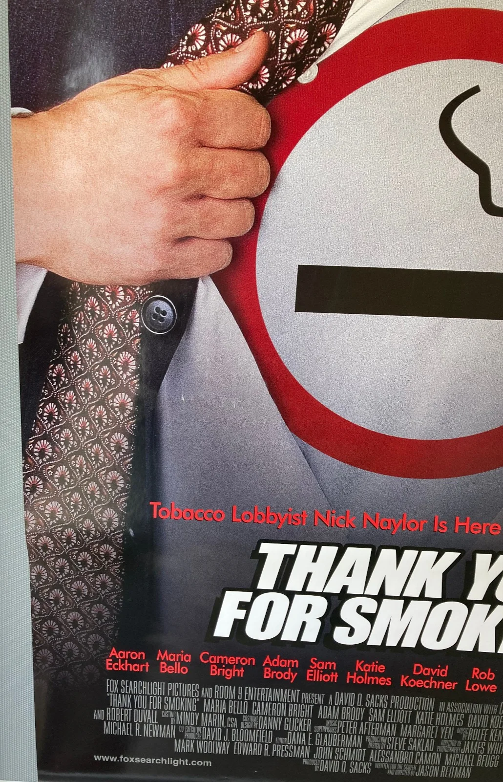 Cinema Poster: THANK YOU FOR SMOKING 2006 (Main One Sheet) Aaron Eckhart, изображение 3