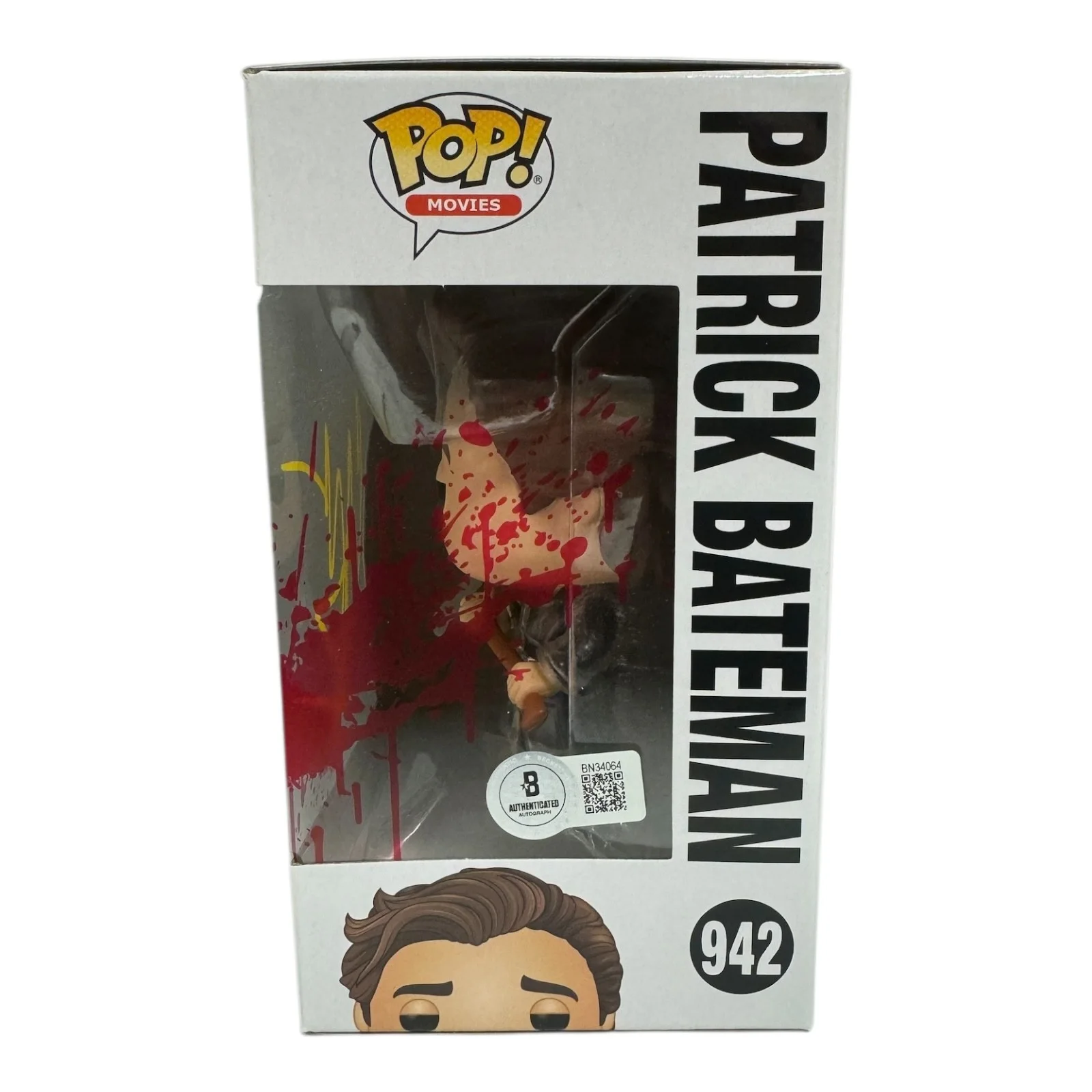 CHRISTIAN BALE — Christian Bale Signed Autograph American Psycho Funko Pop 942 Beckett Bas, изображение 2
