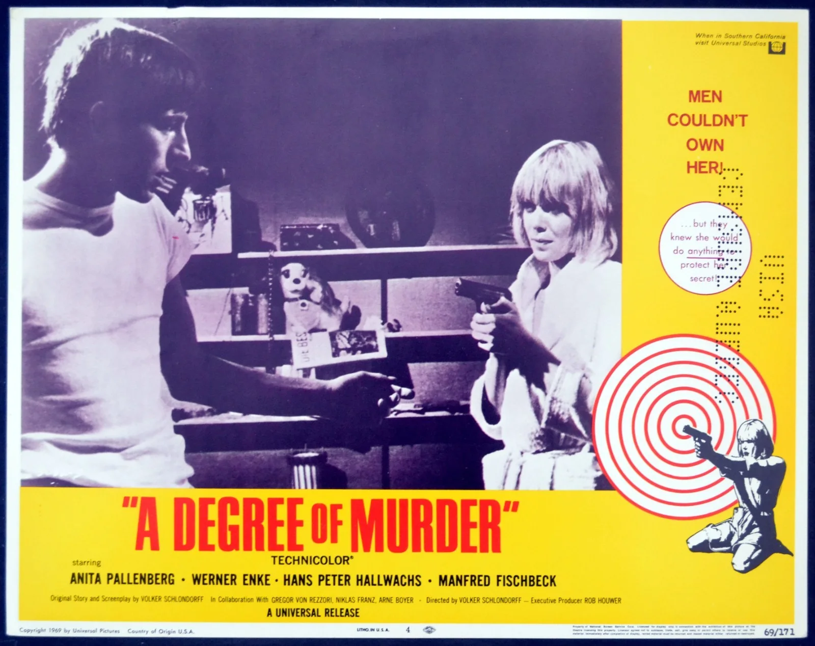 A DEGREE OF MURDER 1967 Anita Pallenberg, Hans Peter Hallwachs 4 LOBBY CARDS, изображение 2