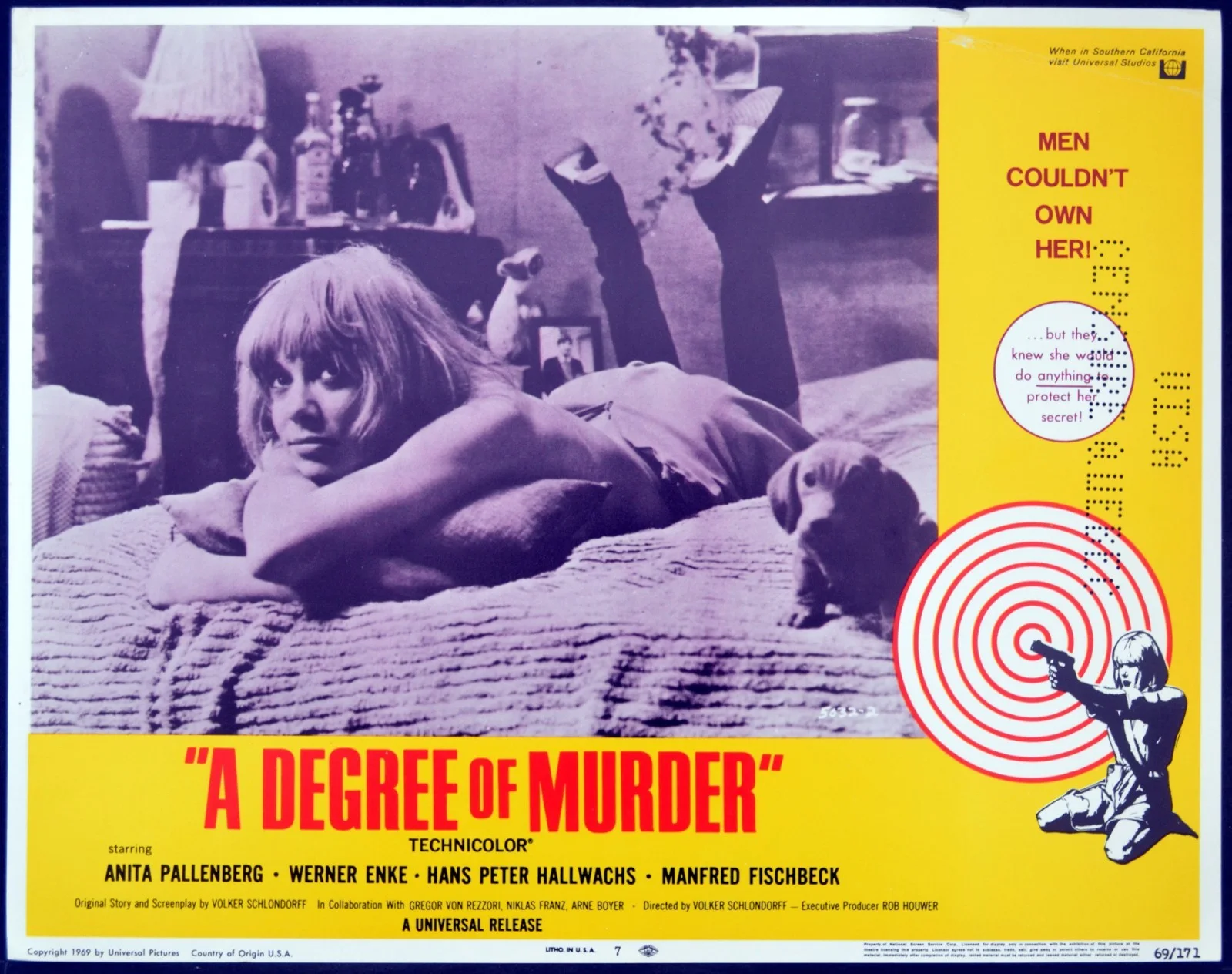 A DEGREE OF MURDER 1967 Anita Pallenberg, Hans Peter Hallwachs 4 LOBBY CARDS, изображение 4