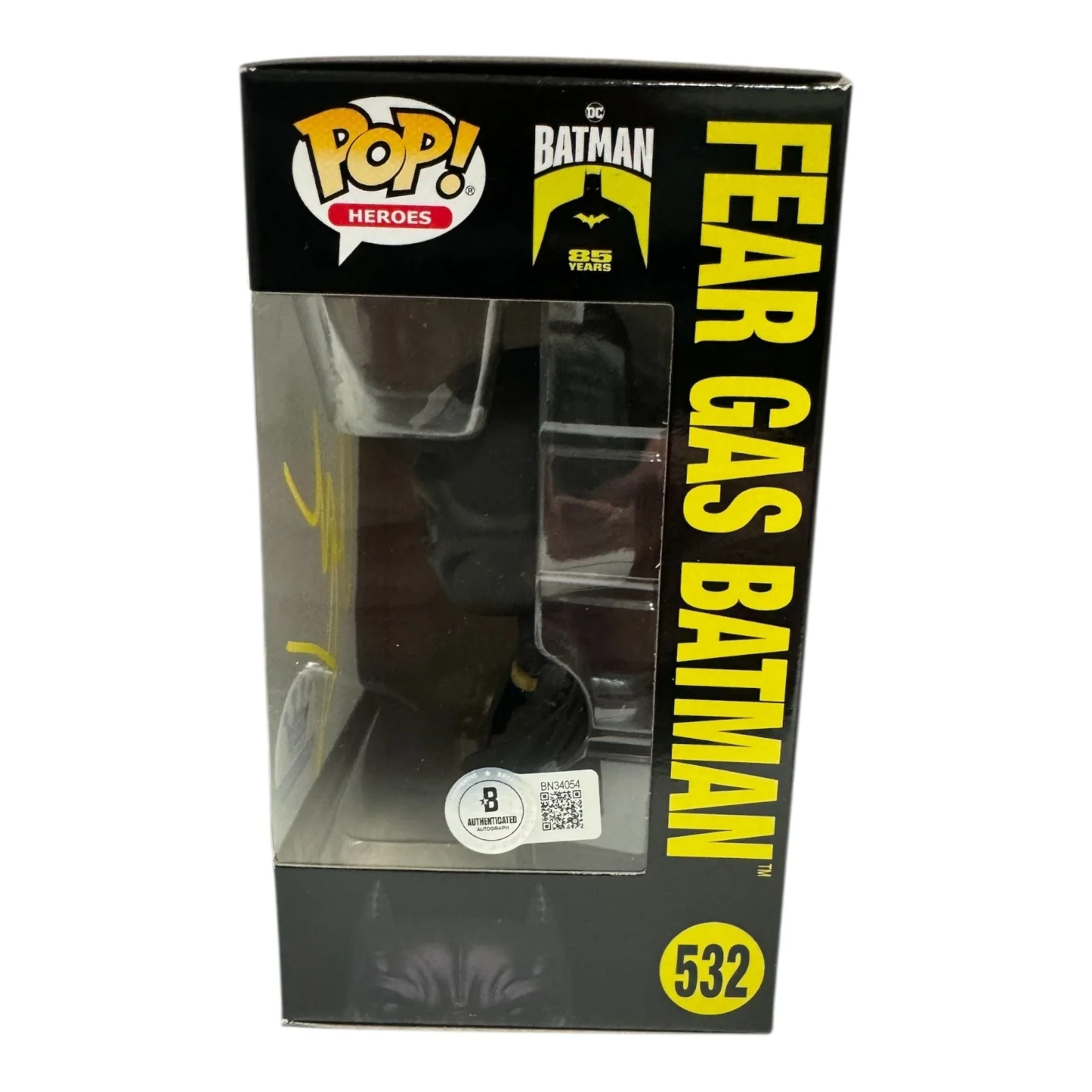 CHRISTIAN BALE — Christian Bale Signed Autograph Fear Gas Batman Begins Funko Pop 532 Beckett Bas, изображение 2