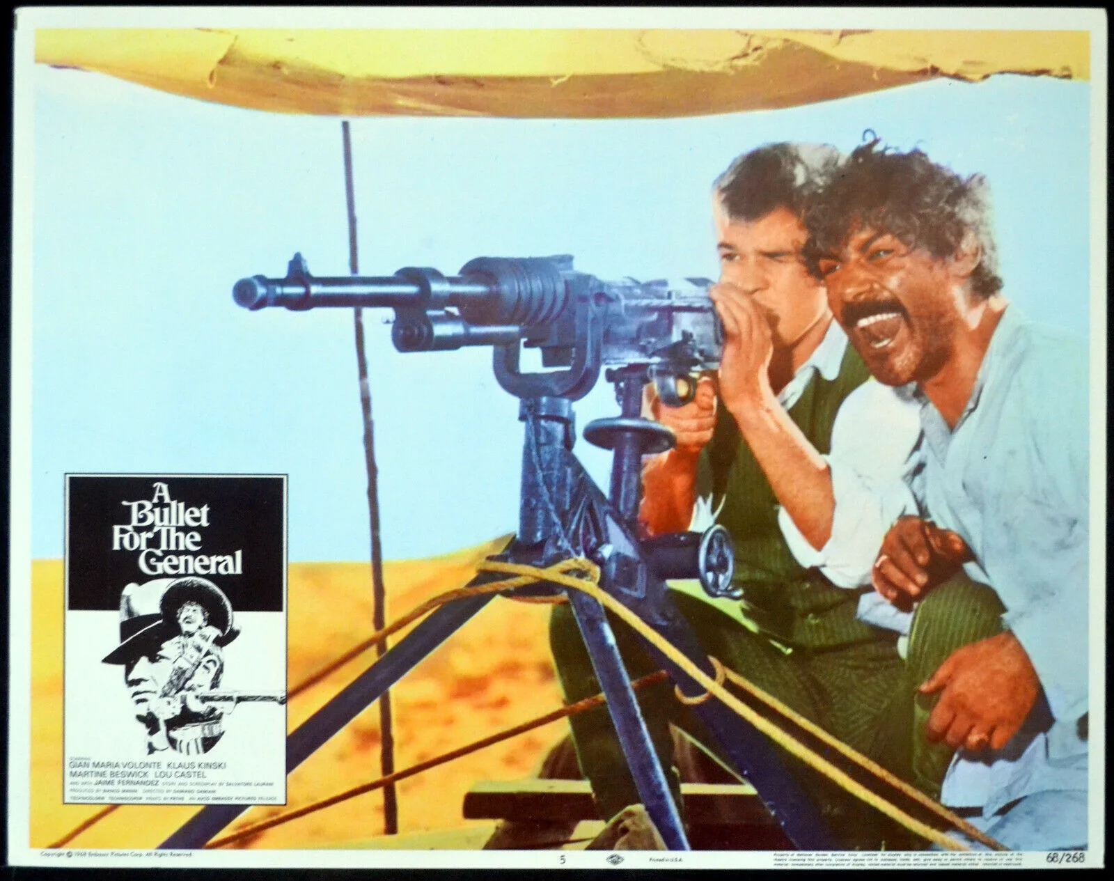 A BULLET FOR THE GENERAL 1967 Gian Maria Volonté, Klaus Kinski 2 LOBBY CARDS, image 2