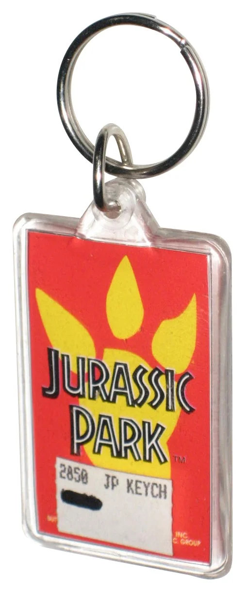 Jurassic Park Foot Print (1993) UCS Red Lucite Acrylic Keychain, image 2