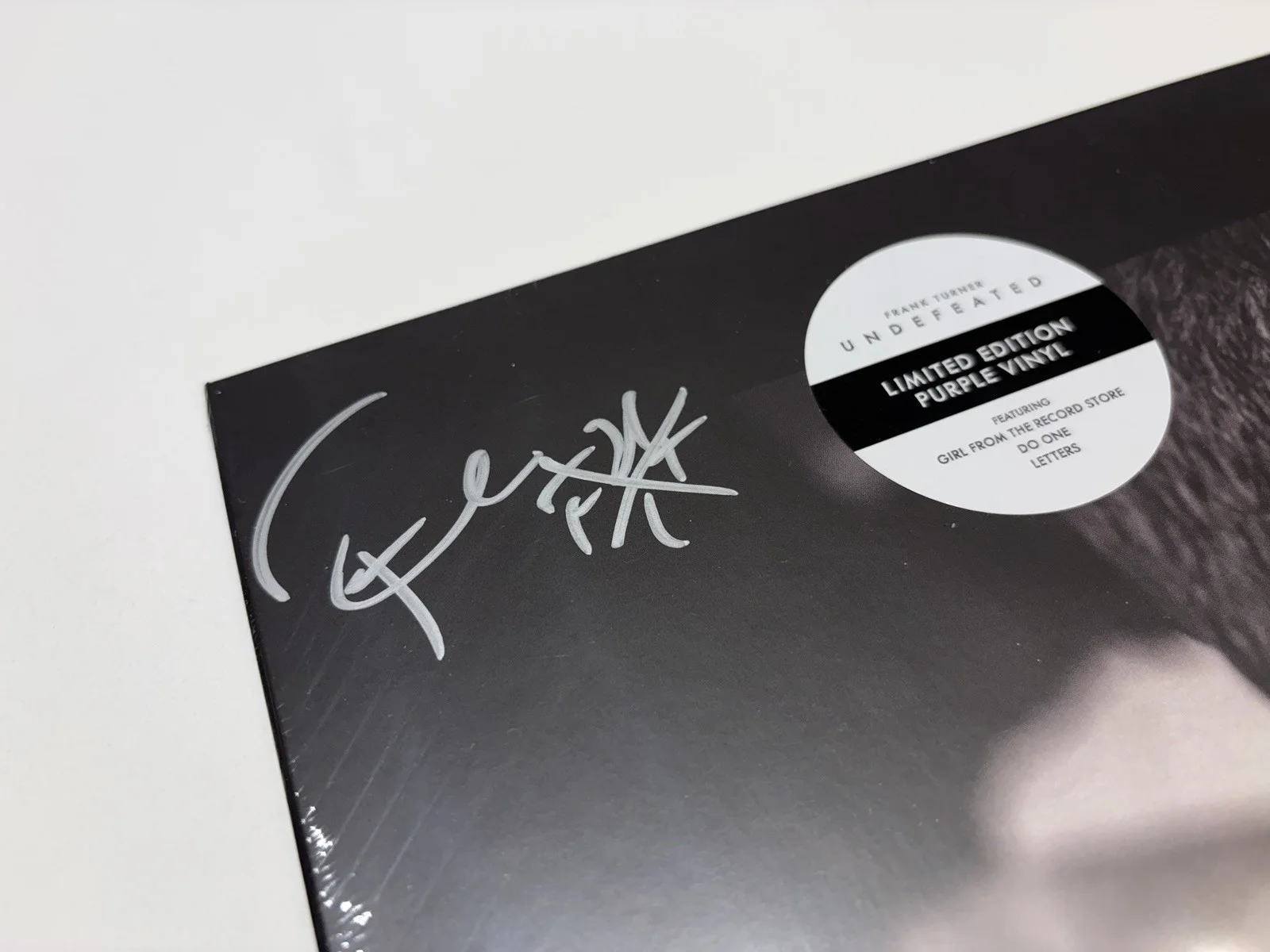 Signed | Frank Turner - Undefeated - Purple Vinyl, image 3