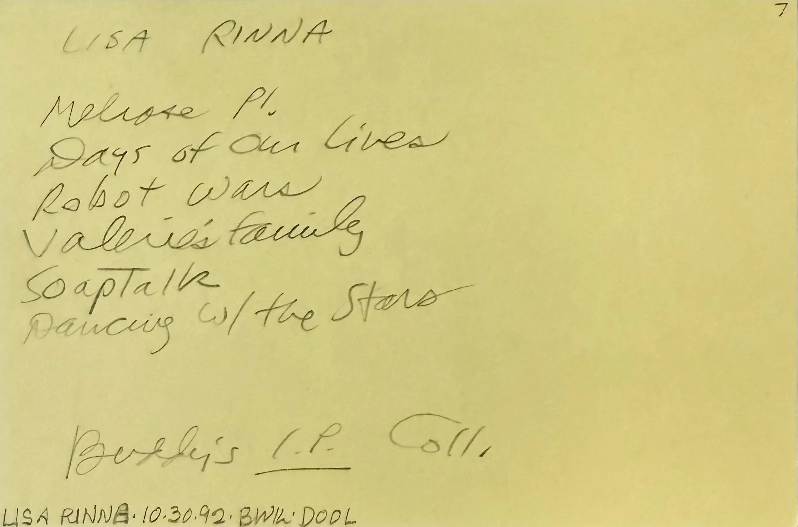 Lisa Rinna — LISA RINNA Signed Autographed 4"x 6" INDEX CARD Days of Our Lives MELROSE PLACE, изображение 4