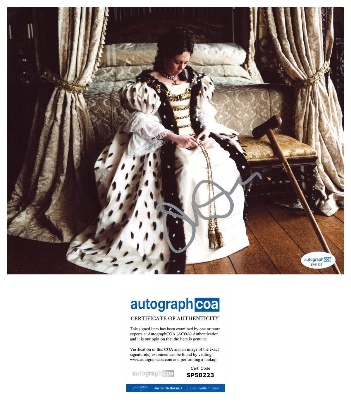Olivia Colman — Olivia Colman 'The Favourite' Signed 8x10 Photo 'Queen Anne' ACOA