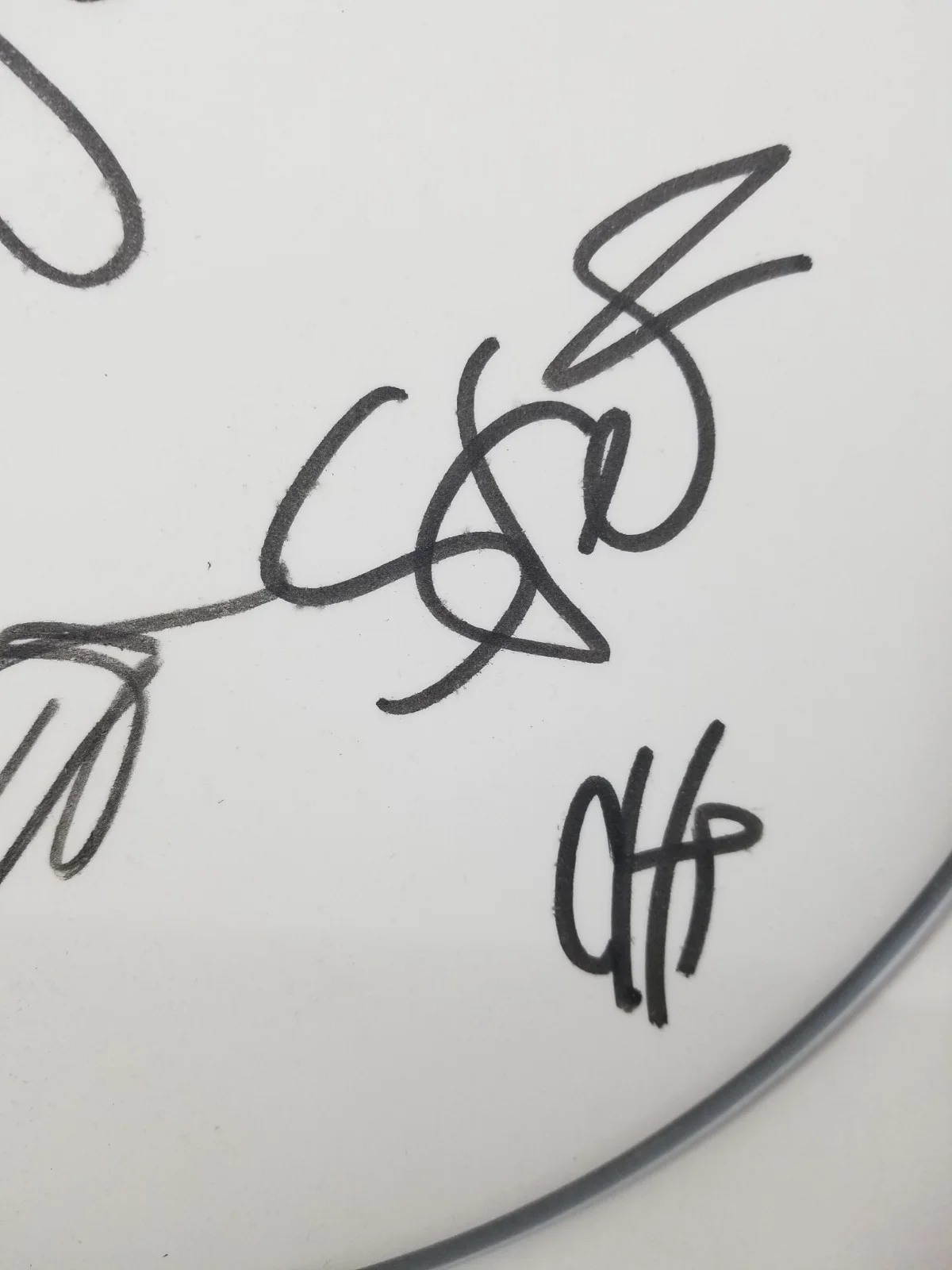 The Deftones hand SIGNED 12" Drumhead JSA COA Autographed Chino, Frank, Chi +2, image 3