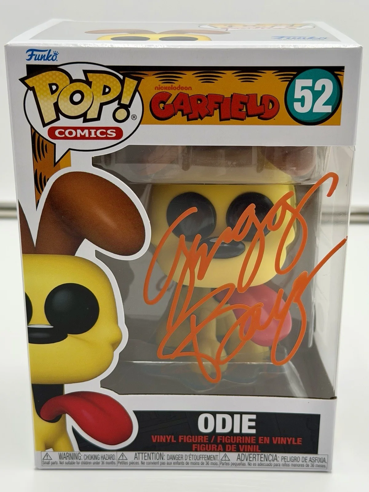 Gregg Berger — Gregg Berger Signed Odie Funko Pop Nickelodeon Garfield #52 PC COA w/protector