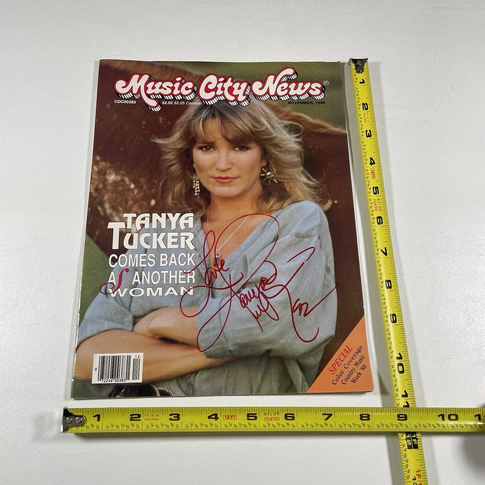 Vtg Tanya Tucker Signed Country Music City News Magazine 1988 Autographed 1992, изображение 3