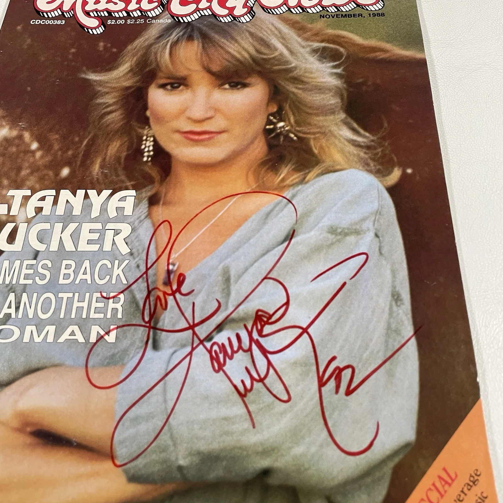 Vtg Tanya Tucker Signed Country Music City News Magazine 1988 Autographed 1992, изображение 4