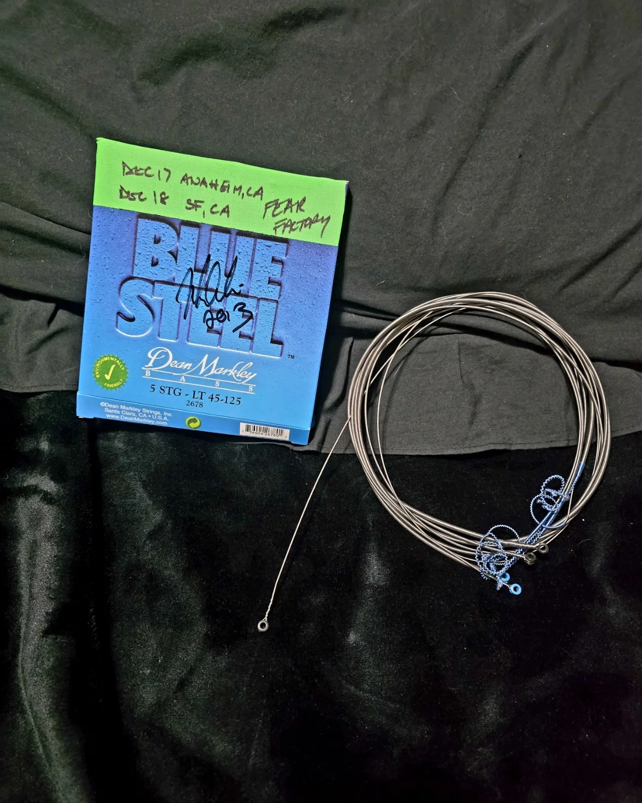Fear Factory Signed Bass Strings Used Live In Concert Matt Devries, image 2