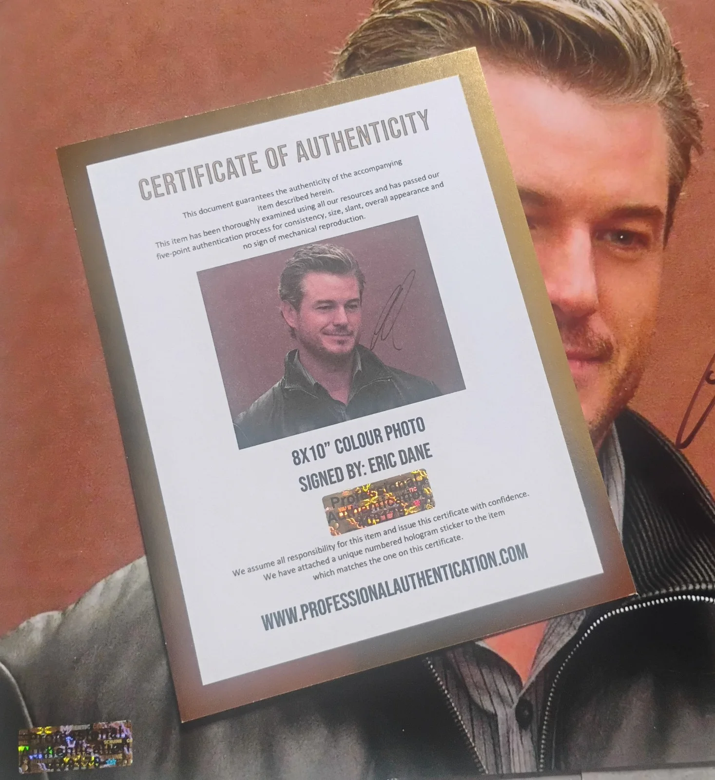 Eric Dane Hand Signed Autograph 8x10 Photo COA Grey's Anatomy NO US TARIFFS, изображение 4