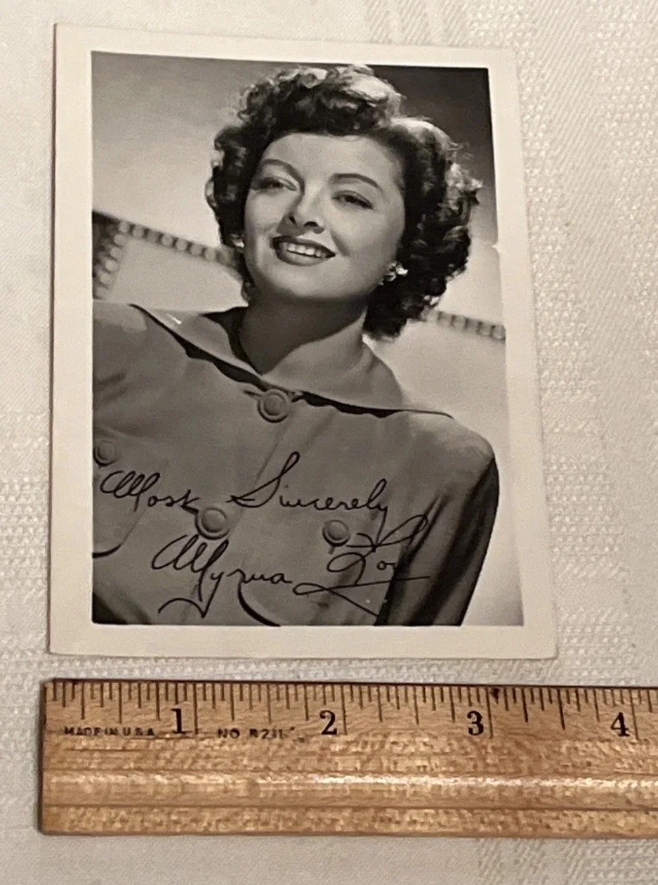 Myrna Loy — Vintage Myrna Loy Signed Autograph 3.5x5 Fan Photo Card - The Thin Man, Topaze, изображение 5
