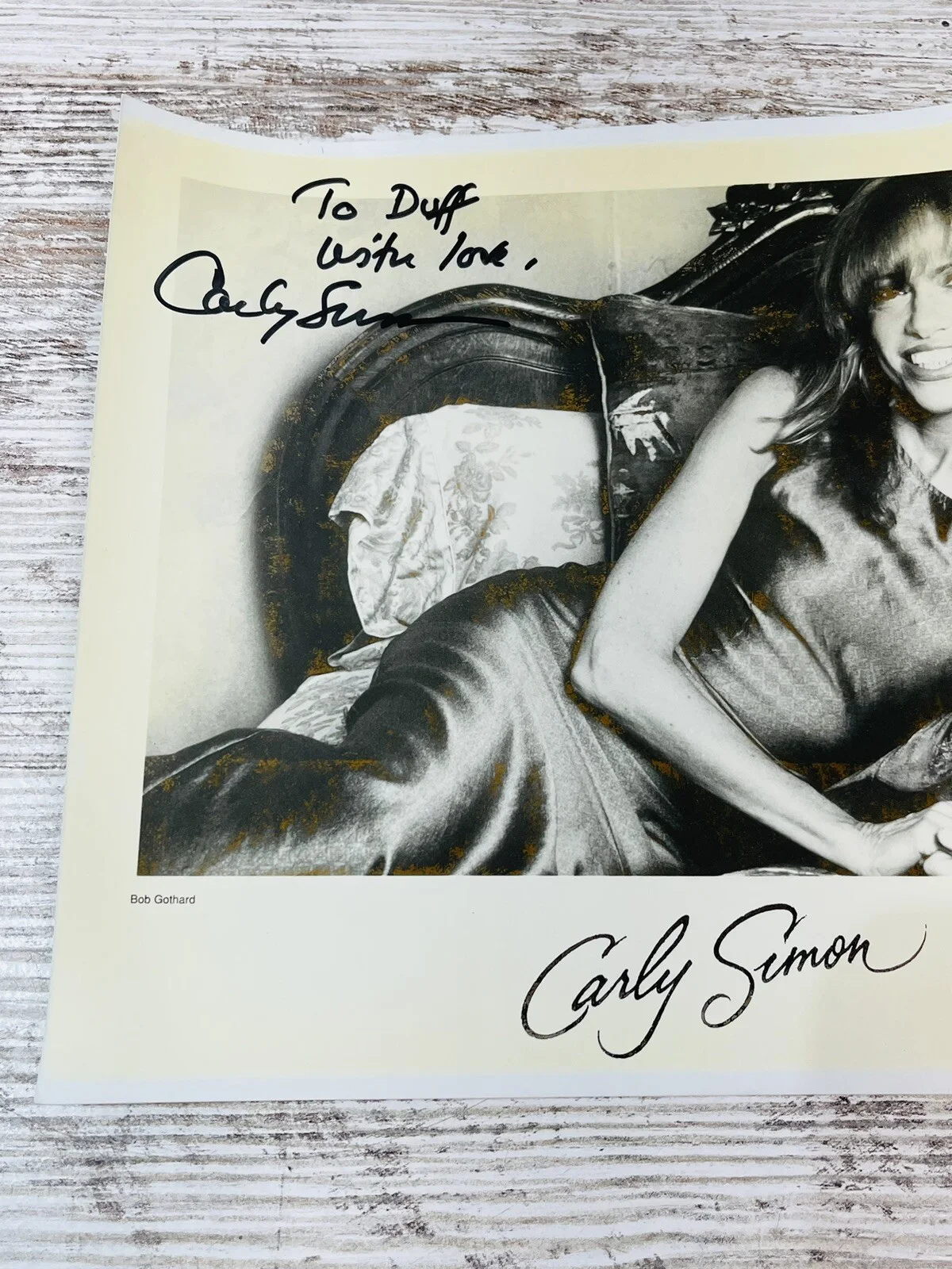 Carly Simon Signed Autograph Original 1970’s Promo Photo, изображение 3