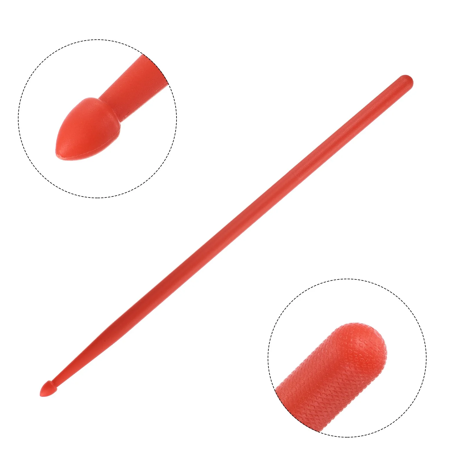 Nylon Drumstick 7A Plastic Anti Slip Handle Drum Stick Red 16", image 4