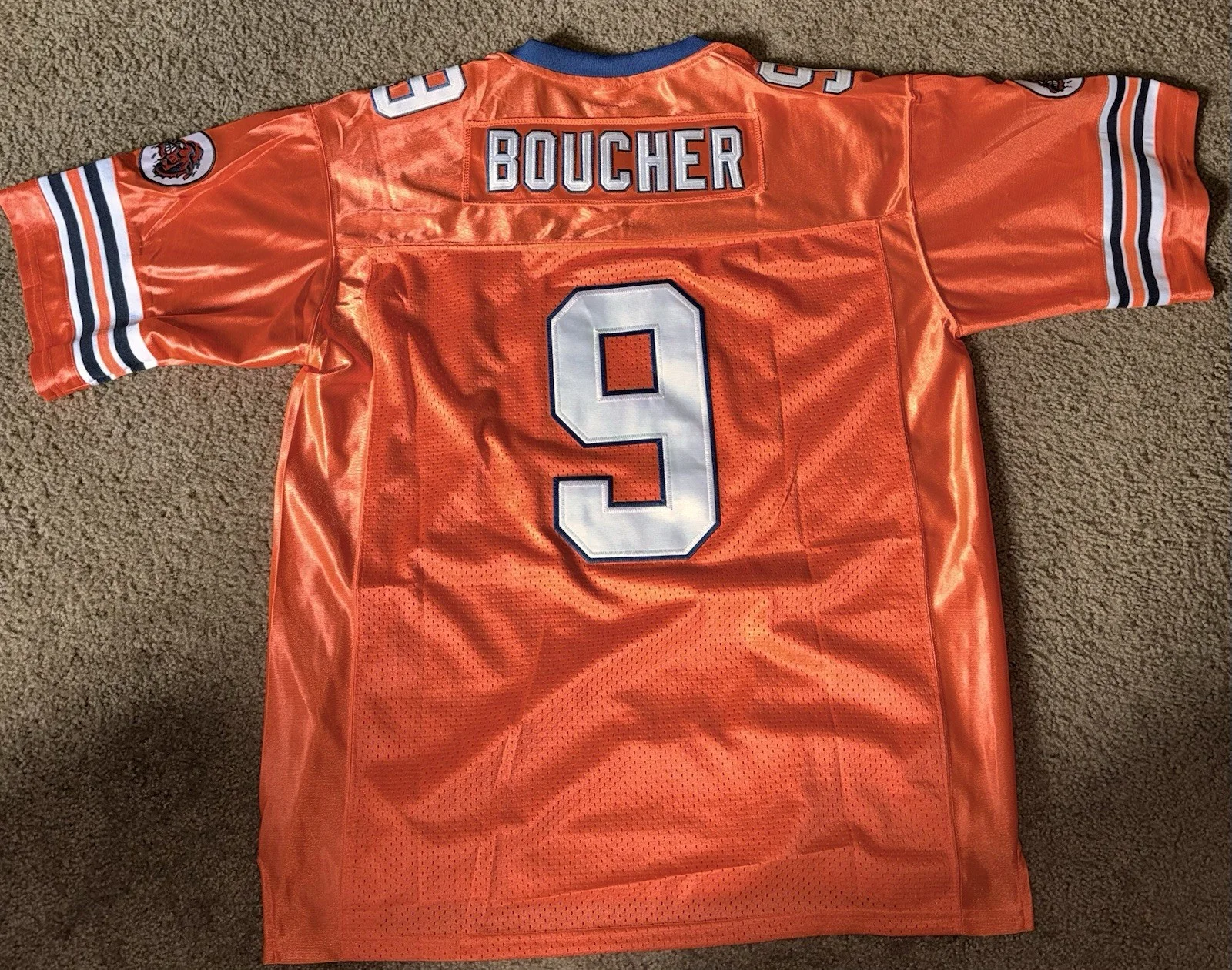Bobby Boucher #9 Bourbon Bowl Orange Movie Replica Jersey The Waterboy, изображение 4