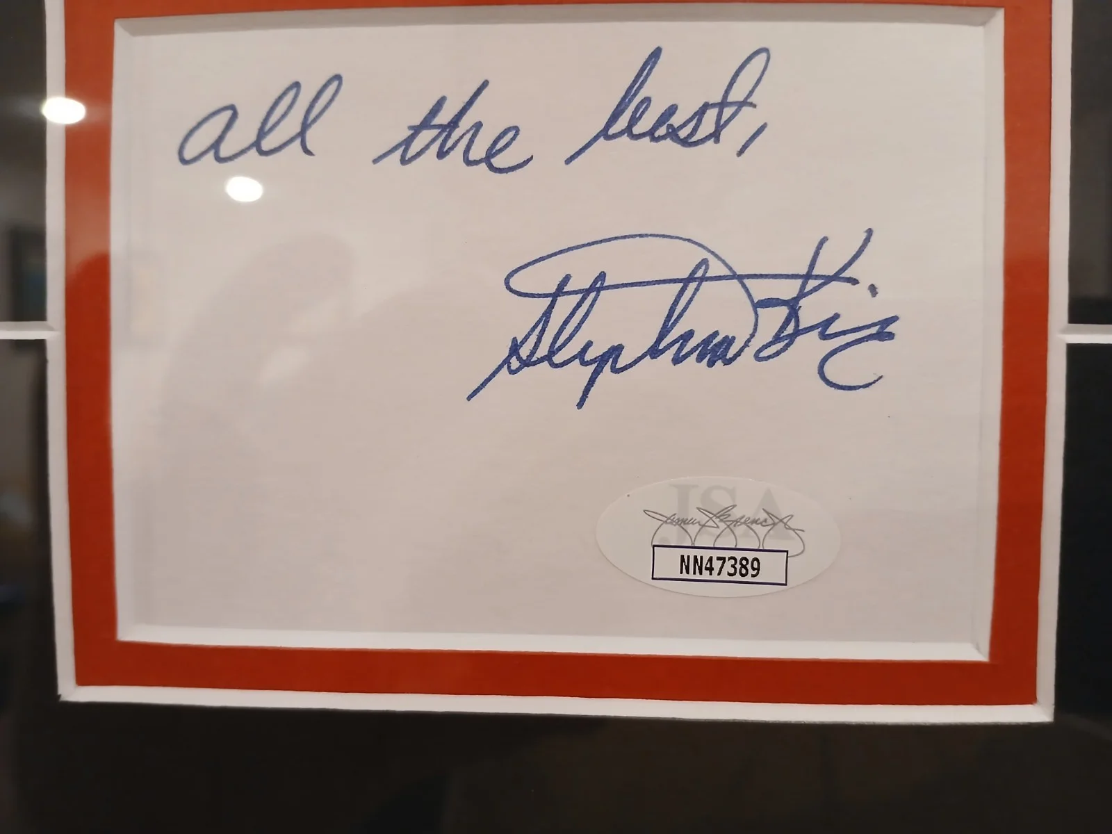 Stephen King — Stephen King IT Framed Autographed 19" x 29" Movie Poster Authenticated, image 3