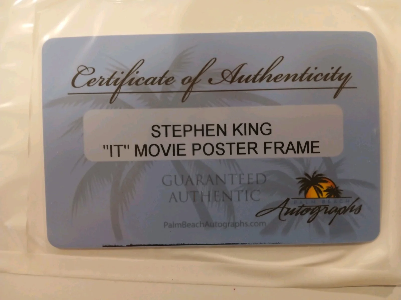 Stephen King — Stephen King IT Framed Autographed 19" x 29" Movie Poster Authenticated, image 5
