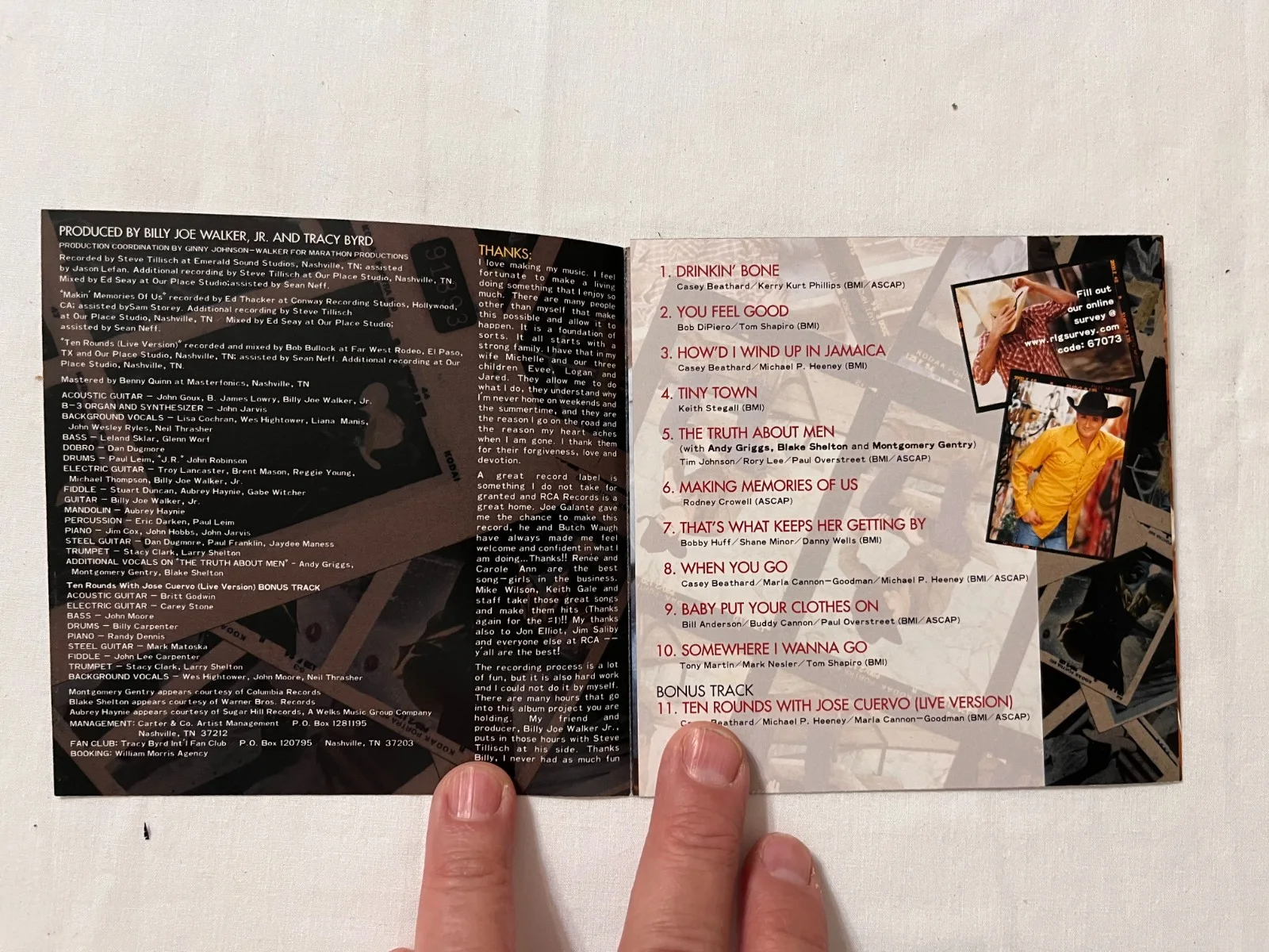 Tracy Byrd signed CD cover autographed - The Truth About Men, image 2